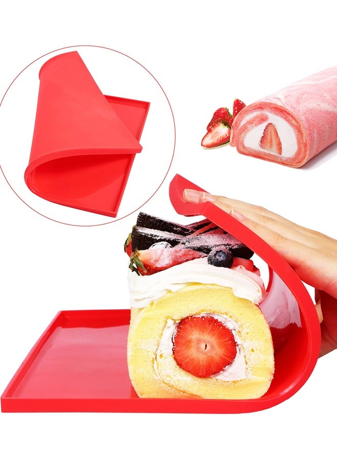 Swiss Roll Cake Mat - Flexible Multipurpose Silicone sheet Nonstick jelly roll pan Baking Tray Pastry Mat Pizza Cookies Mold - Image 1